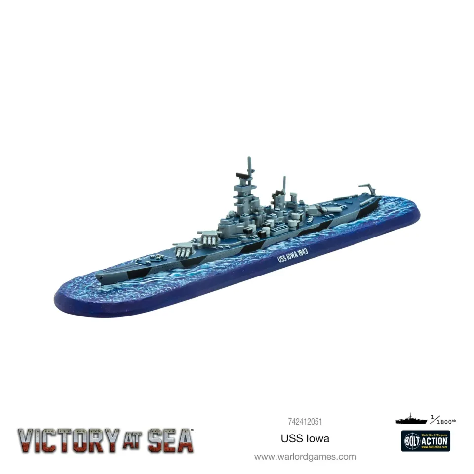 Bolt Action Victory at Sea USS Iowa maquette navale
