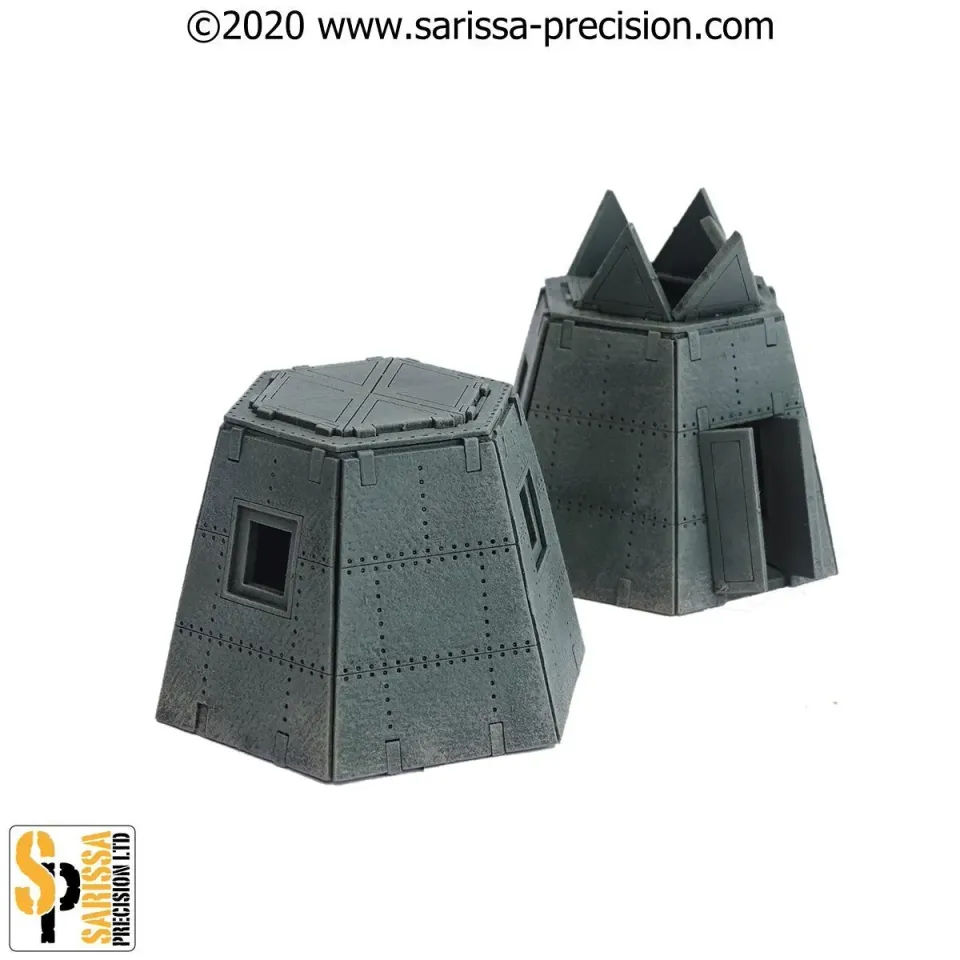 Bolt Action Japanese Metal Pill Boxes bunkers japonais MDF 28 mm