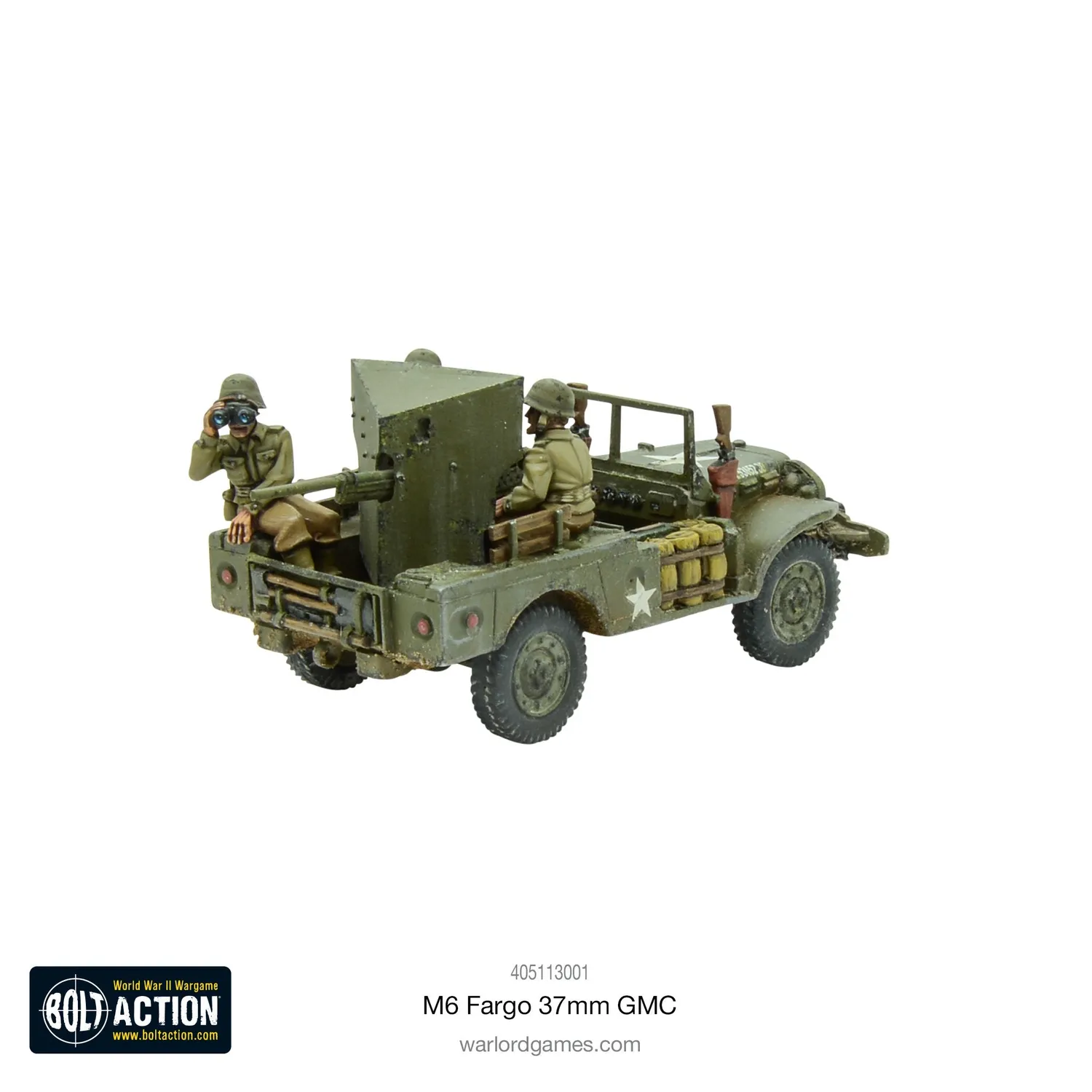 Bolt Action M6 Fargo 37mm GMC véhicule antichar résine métal