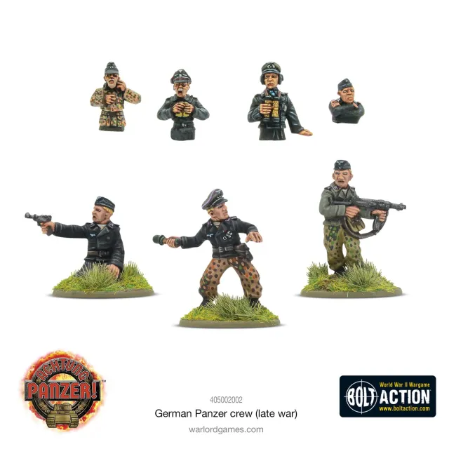 Bolt Action German Panzer Crew Late War figurines résine 7 figs