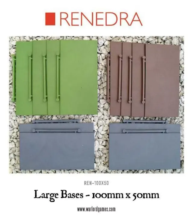 Renedra Large Bases 100x50 mm socles rectangulaires 4 pièces