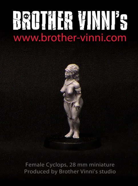 Brother Vinni Cyclope Femelle figurine résine 28mm