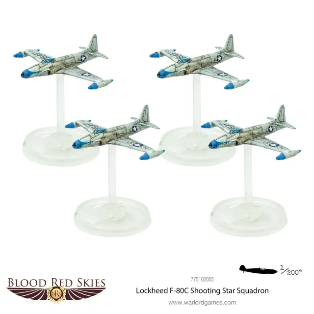 Bolt Action Blood Red Skies Lockheed F-80C Shooting Star escadrille avions