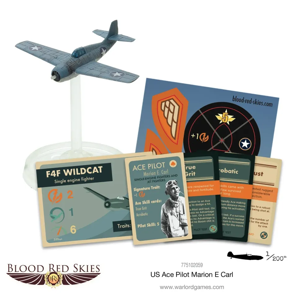 Warlord Games Blood Red Skies Marion E Carl avion résine